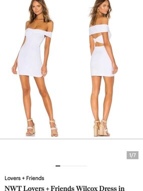 Lovers + Friends White Off-Shoulder Mini Dress